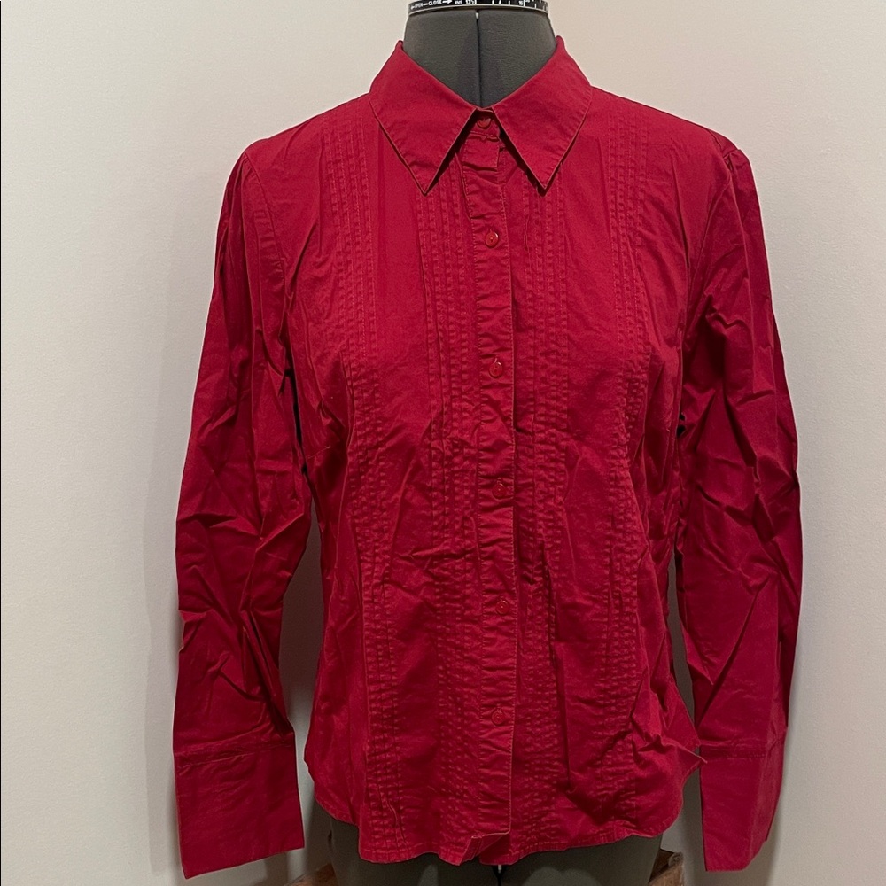 St. John's Bay Rich Red Stretch Shirt